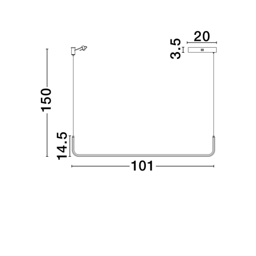 Závěsné LED svítidlo NOVA LUCE STRITA 20W 3200K 9001102 (obrázek 6)