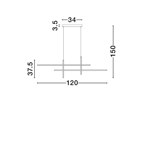 Závěsné LED svítidlo NOVA LUCE ANTAMA 43W 3200K 9001111 stmívatelné Triac (obrázek 6)