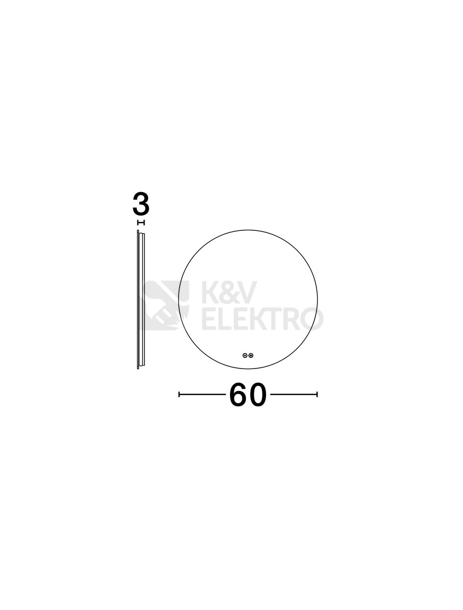 Obrázek produktu Zrcadlové LED svítidlo NOVA LUCE ALDA 33W 4000K IP44 9006012 s dotykovým senzorem 5