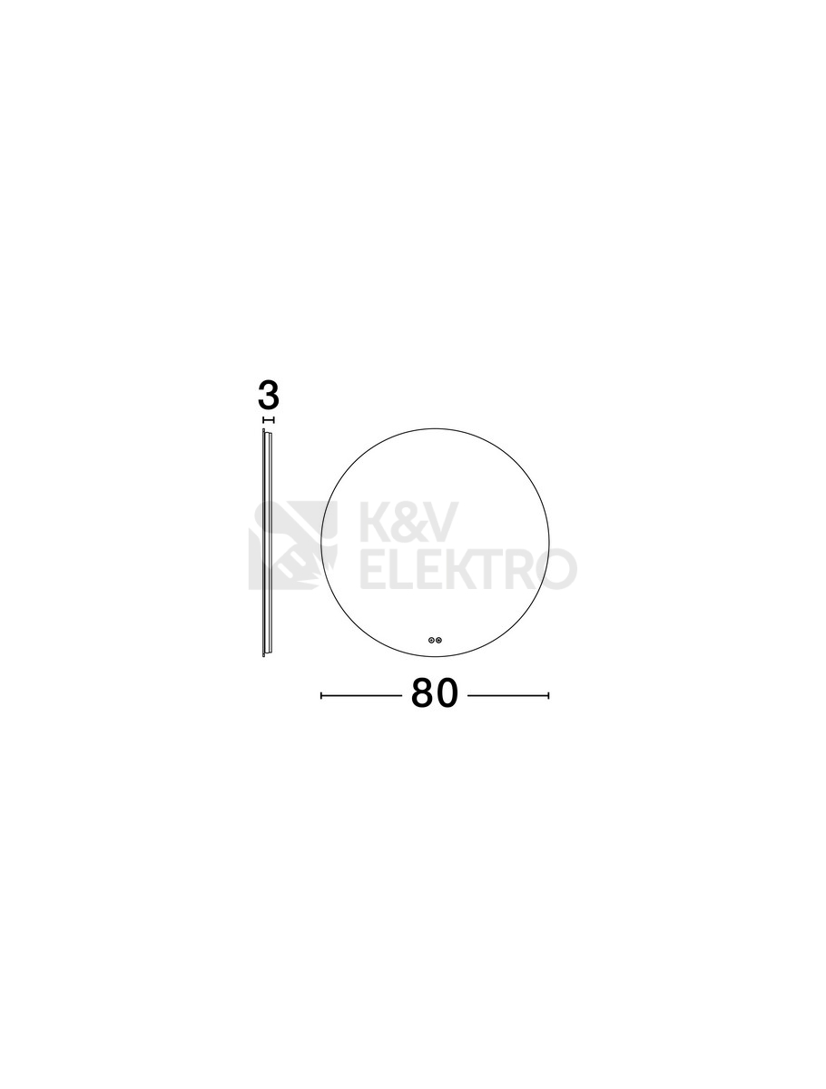 Obrázek produktu Zrcadlové LED svítidlo NOVA LUCE ALDA 42W 4000K IP44 9006013 s dotykovým senzorem 5