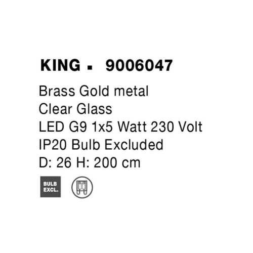 Závěsné svítidlo NOVA LUCE KING G9 9006047 bez žárovky (obrázek 7)
