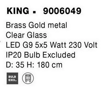 Závěsné svítidlo NOVA LUCE KING G9 9006049 bez žárovky (obrázek 6)