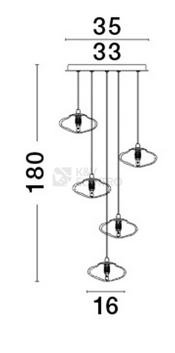 Obrázek produktu Závěsné svítidlo NOVA LUCE KING G9 9006049 bez žárovky 9