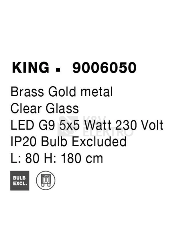 Obrázek produktu Závěsné svítidlo NOVA LUCE KING G9 9006050 bez žárovky 5