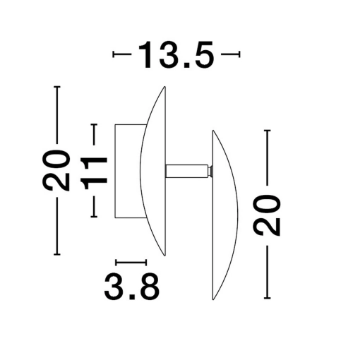 Nástěnné LED svítidlo NOVA LUCE SOLEI 6W 3000K 9006080 (obrázek 4)