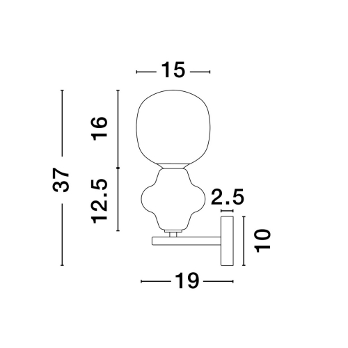 Nástěnné svítidlo NOVA LUCE CLIO E14 5W 9009124 bez žárovky