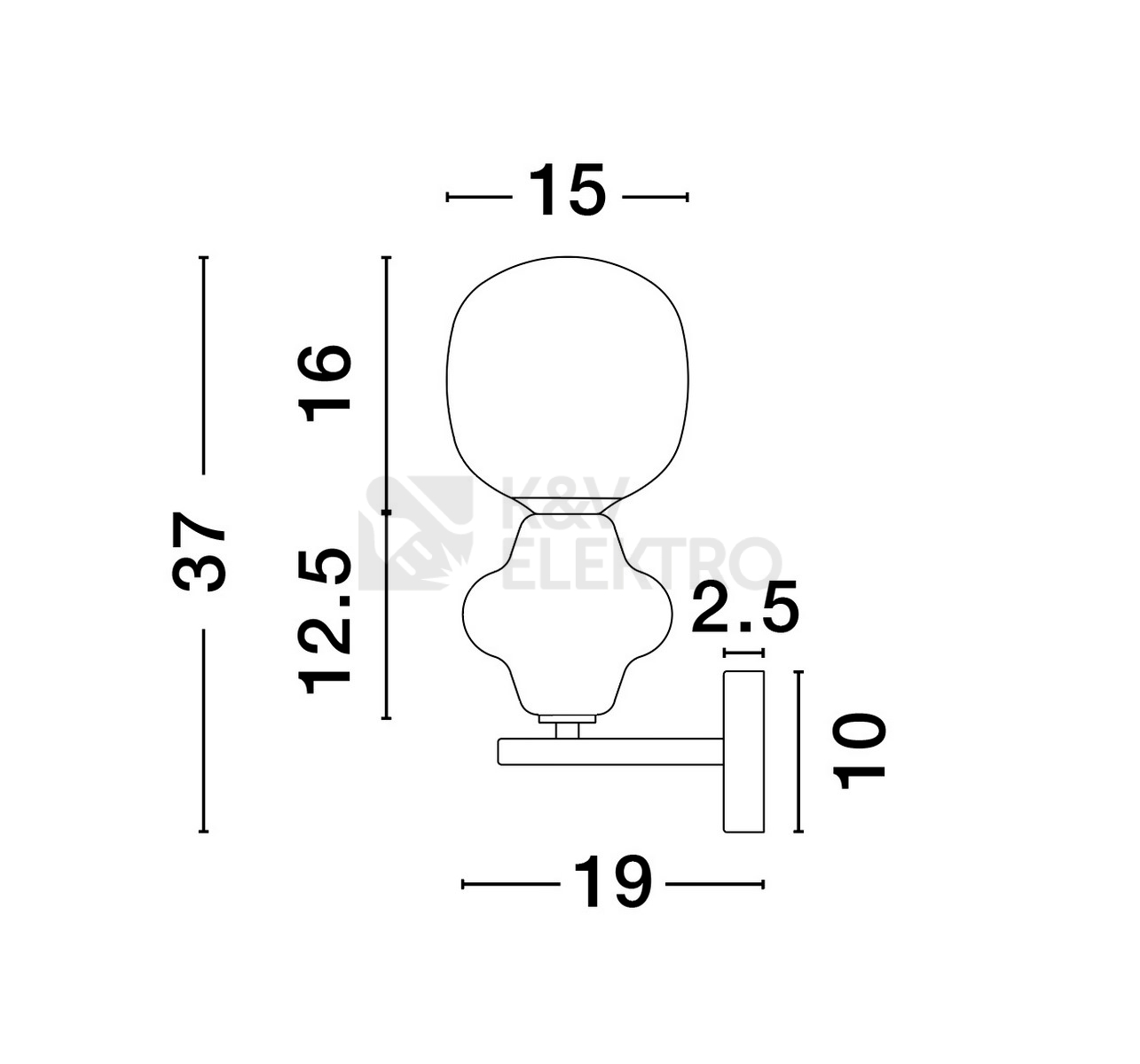 Obrázek produktu Nástěnné svítidlo NOVA LUCE CLIO E14 5W 9009124 bez žárovky 4
