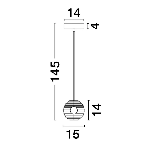 Závěsné LED svítidlo NOVA LUCE LAS 13W 3000K 9009137 (obrázek 5)