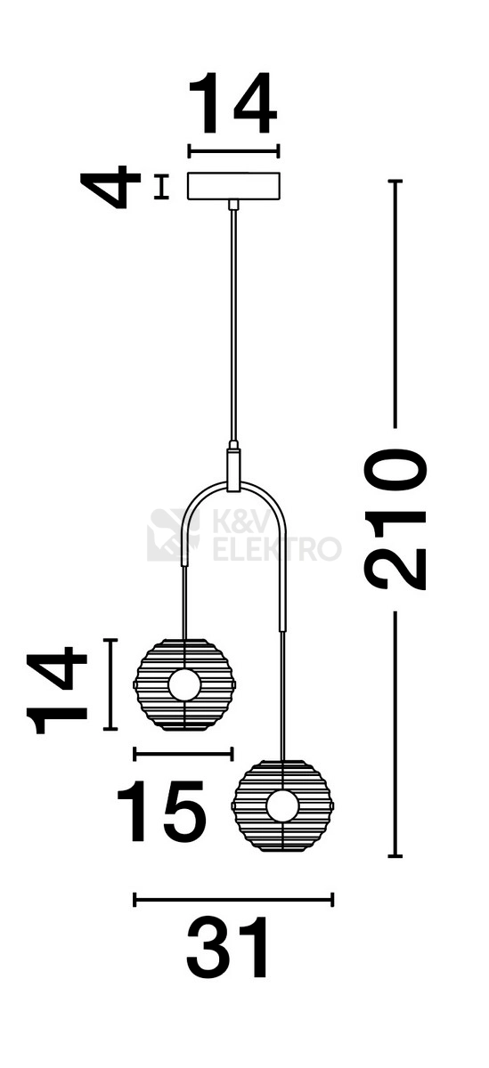 Obrázek produktu Závěsné LED svítidlo NOVA LUCE LAS 20W 3000K 9009138 4