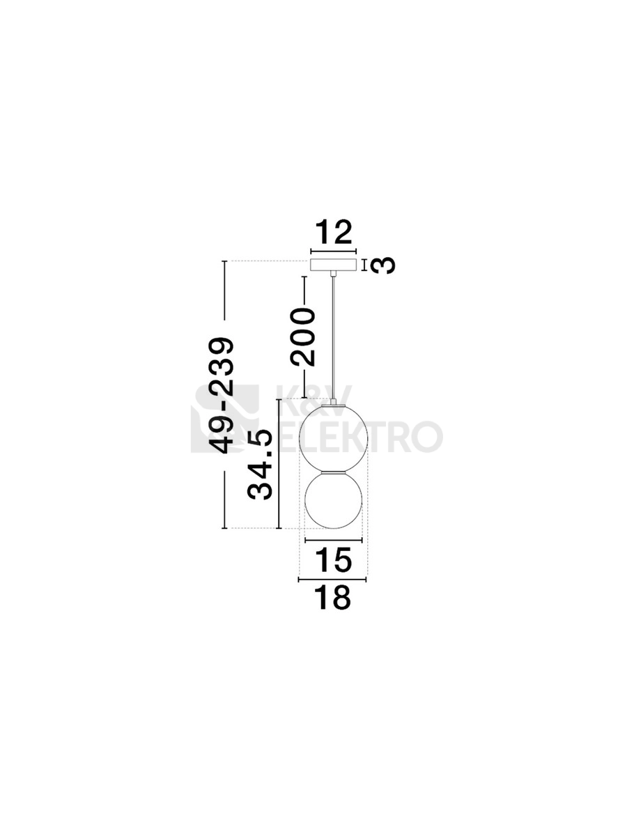Obrázek produktu Závěsné LED svítidlo NOVA LUCE NOESIS 6W 3000K 9009195 5