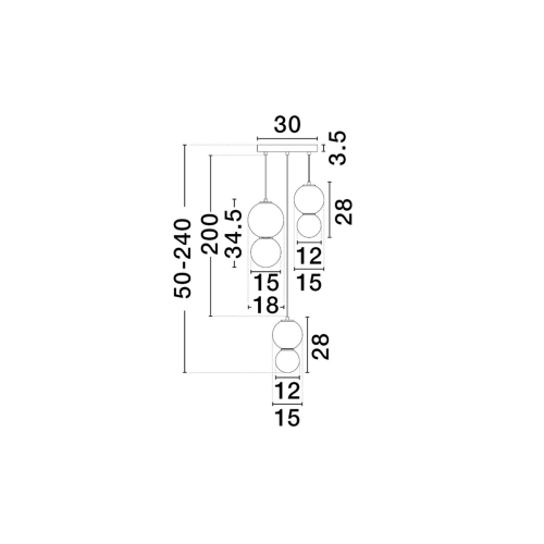 Závěsné LED svítidlo NOVA LUCE NOESIS 14W 3000K 9009202