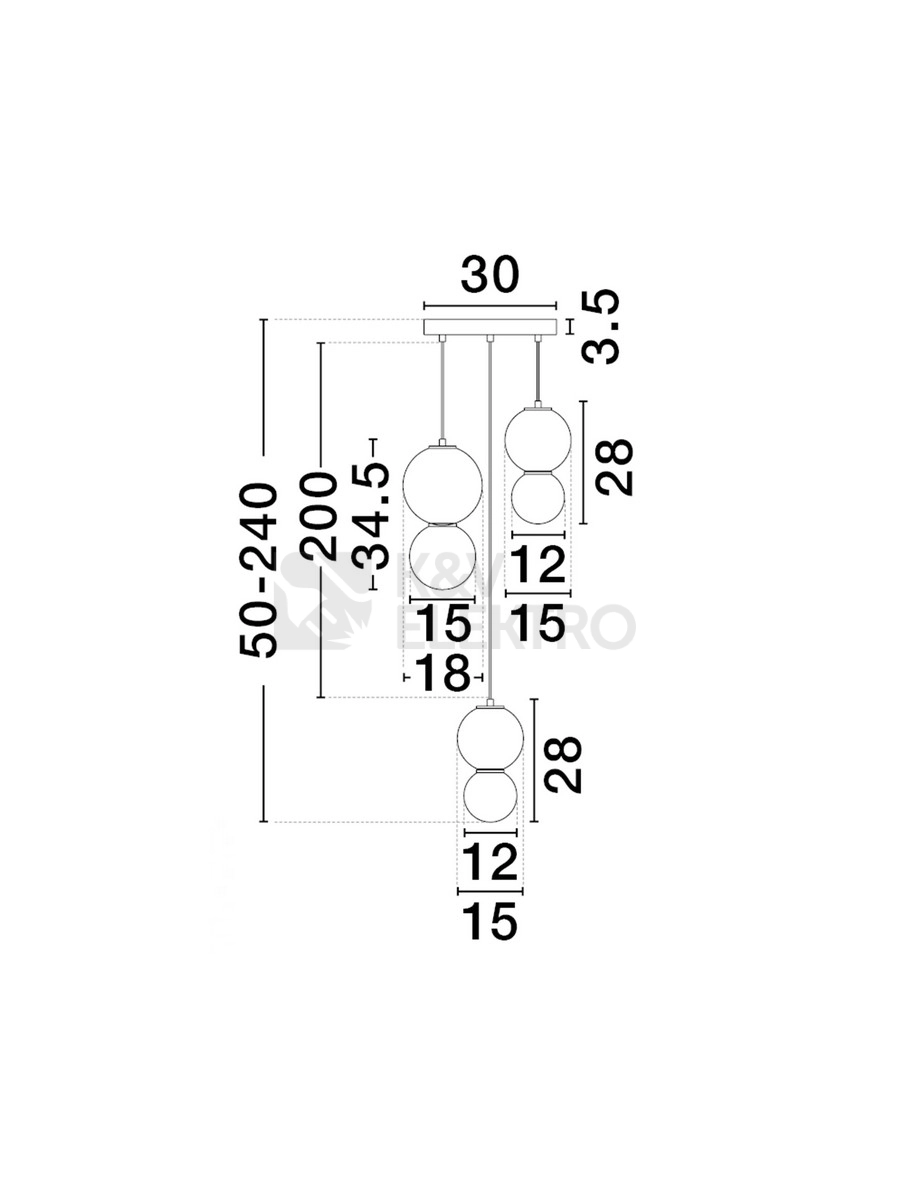 Obrázek produktu Závěsné LED svítidlo NOVA LUCE NOESIS 14W 3000K 9009202 1