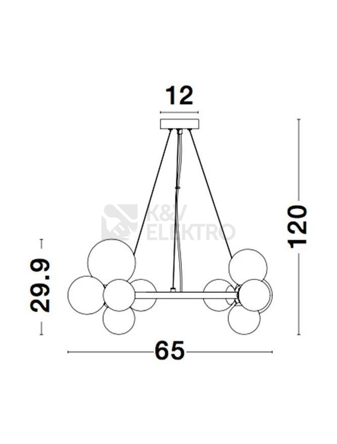 Obrázek produktu Závěsné svítidlo NOVA LUCE ODILLIA G9 9009249 bez žárovky 2