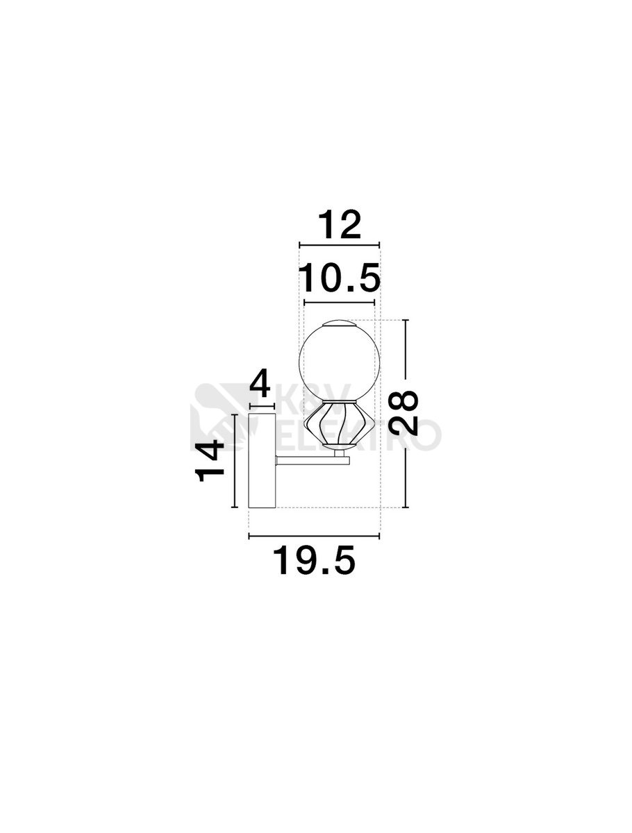 Obrázek produktu Nástěnné LED svítidlo NOVA LUCE PALLINA 6W 3000K 9009306 stmívatelné Triac 1