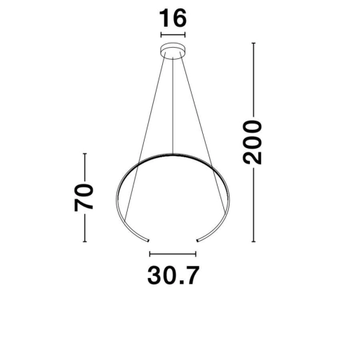 Závěsné LED svítidlo NOVA LUCE BREDA 30W 3000K 9010021 (obrázek 10)
