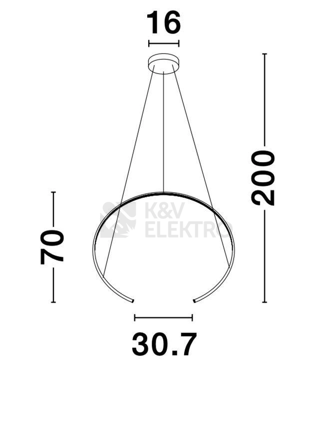 Obrázek produktu Závěsné LED svítidlo NOVA LUCE BREDA 30W 3000K 9010021 9