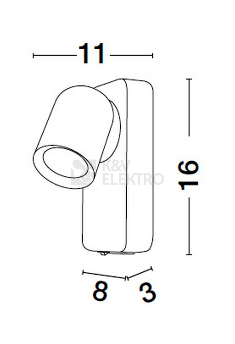 Obrázek produktu Nástěnné svítidlo NOVA LUCE COSMINA GU10 10W 9011338 bez žárovky 1