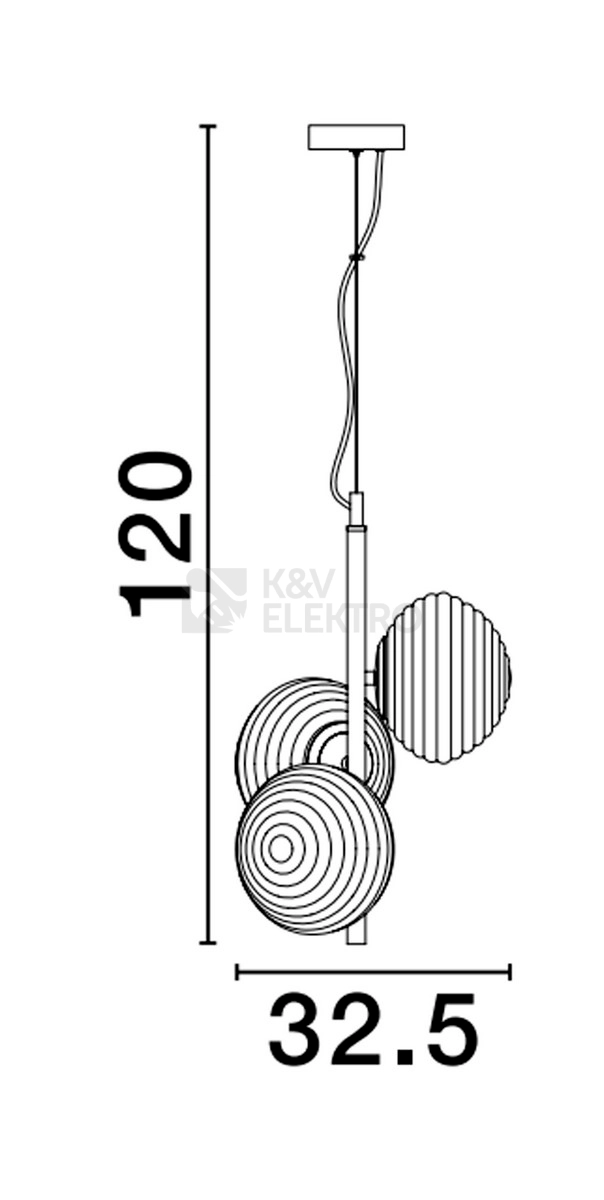 Obrázek produktu Závěsné svítidlo NOVA LUCE ALLEN E14 9028849 bez žárovky 1