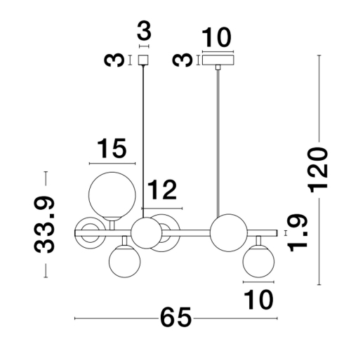 Závěsné svítidlo NOVA LUCE ODILLIA G9 9028857 bez žárovky