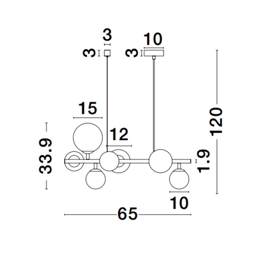 Závěsné svítidlo NOVA LUCE ODILLIA G9 9028858 bez žárovky