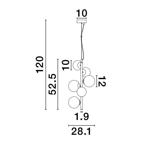 Závěsné svítidlo NOVA LUCE ODILLIA G9 9028860 bez žárovky