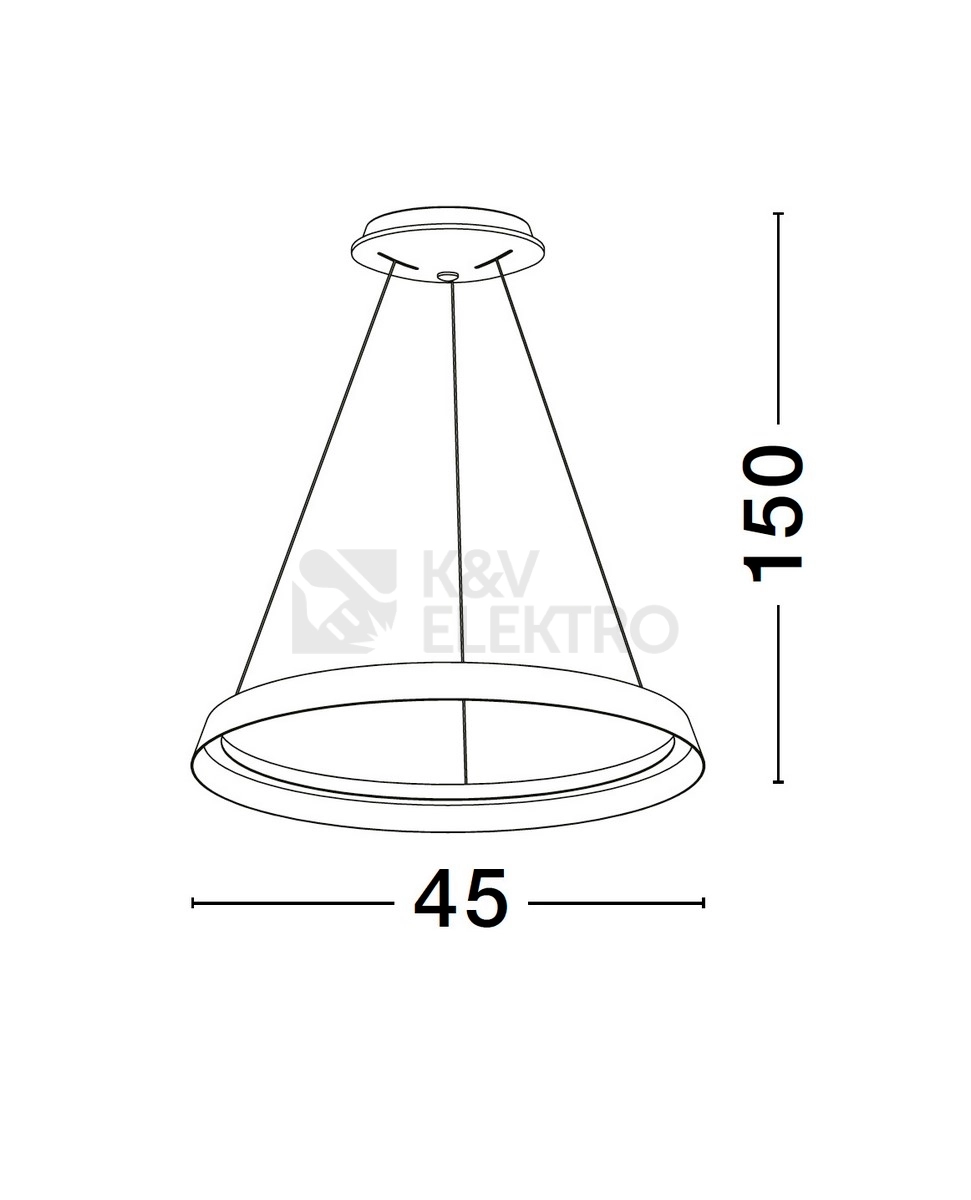 Obrázek produktu Závěsné LED svítidlo NOVA LUCE ORMI 38W 2700-3000K 9030518 stmívatelné Triac 5