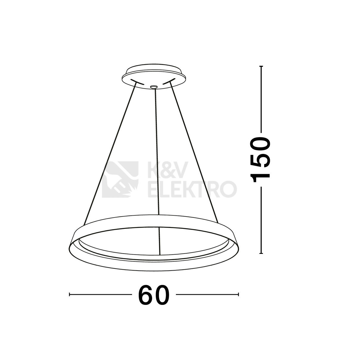 Obrázek produktu Závěsné LED svítidlo NOVA LUCE ORMI 52W 2700-3000K 9030523 stmívatelné Triac 5