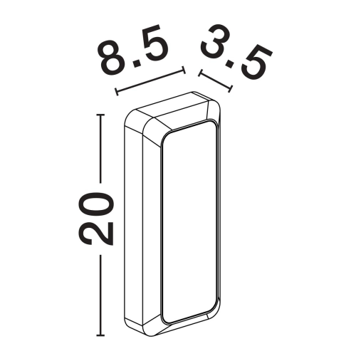 Nástěnné LED svítidlo NOVA LUCE APPIA 5W 3000K IP54 9030600 (obrázek 6)