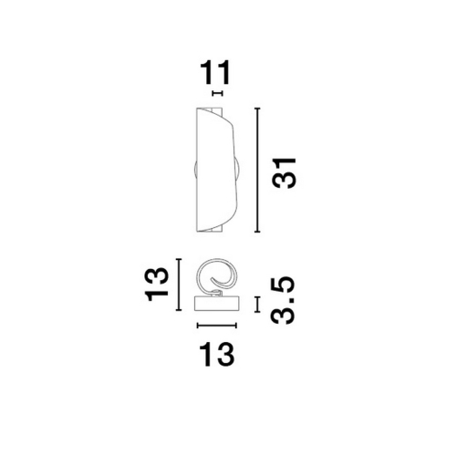 Nástěnné LED svítidlo NOVA LUCE VALENTIN 9W 3000K 9030635