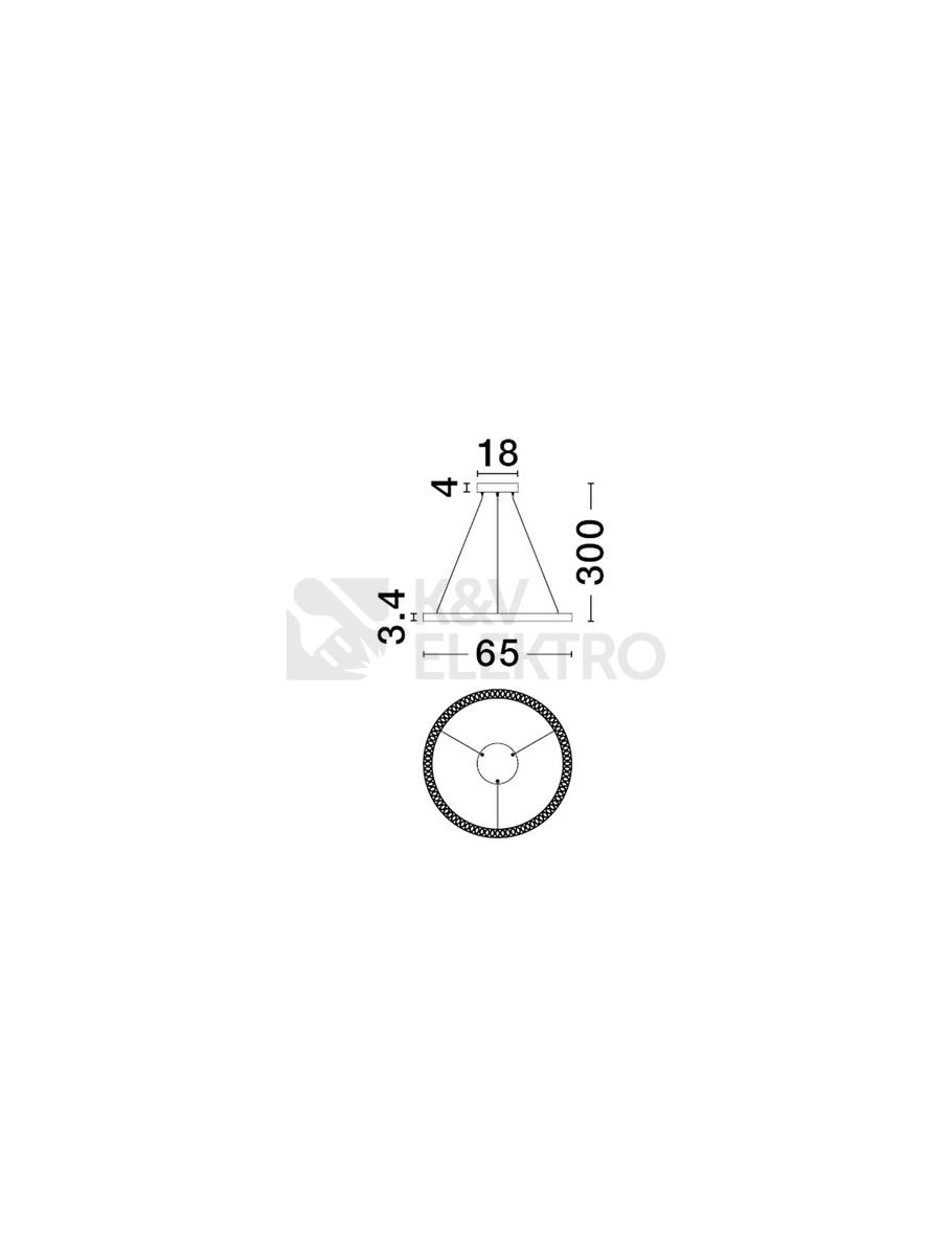 Obrázek produktu Závěsné LED svítidlo NOVA LUCE DEOS 27W 3000K 9030895 stmívatelné Triac 5