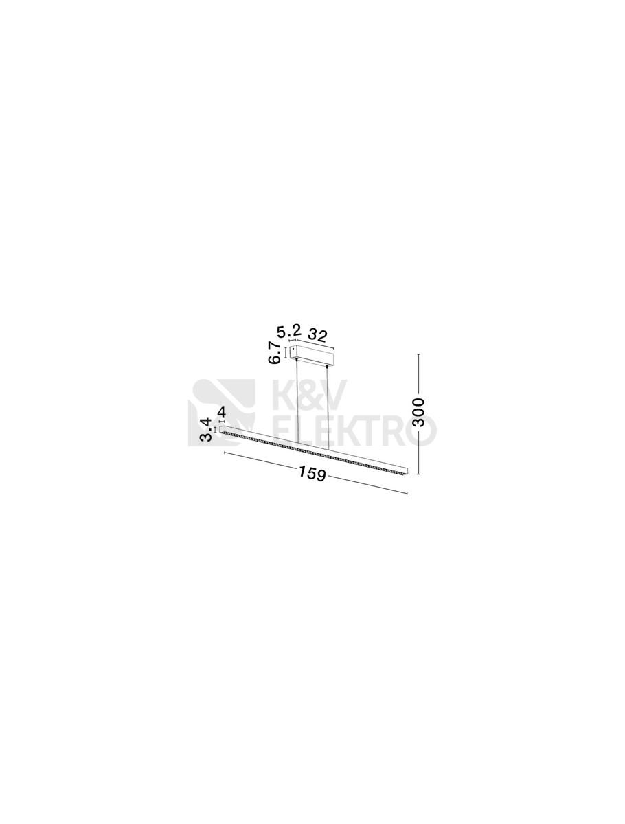 Obrázek produktu Závěsné LED svítidlo NOVA LUCE DEOS 25W 3000K 9030897 stmívatelné Triac 5