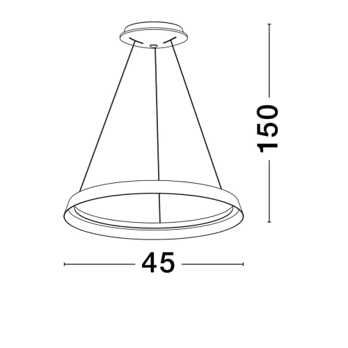 Závěsné LED svítidlo NOVA LUCE ORMI 52W 2700+4000K 9030927 stmívatelné Triac (obrázek 3)