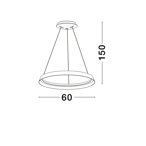 Závěsné LED svítidlo NOVA LUCE ORMI 38W 2700+4000K 9030928 stmívatelné Triac