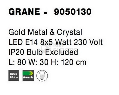 Obrázek produktu Závěsné svítidlo NOVA LUCE GRANE E14 9050130 bez žárovky 3