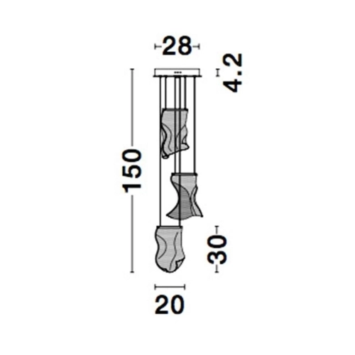 Závěsné LED svítidlo NOVA LUCE SIDERNO 16W 3000K 9054441 (obrázek 5)