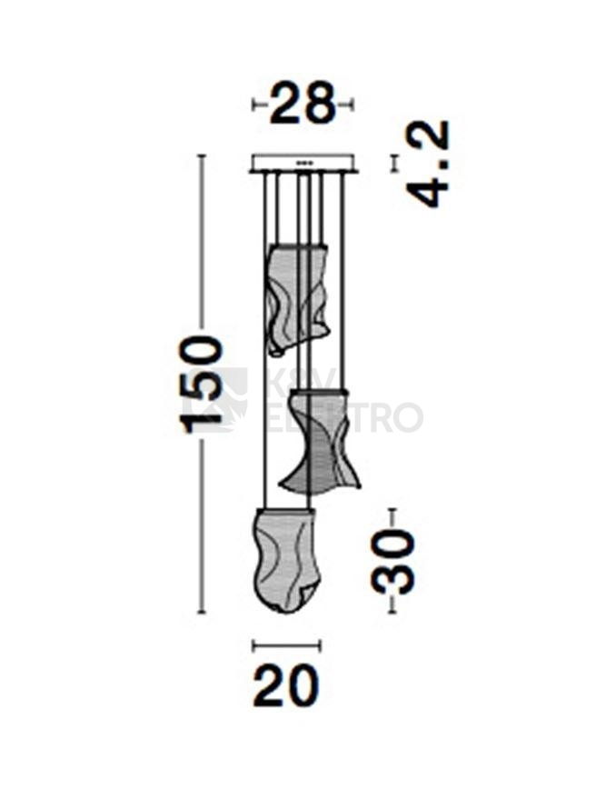 Obrázek produktu Závěsné LED svítidlo NOVA LUCE SIDERNO 16W 3000K 9054441 4