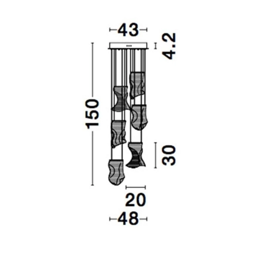 Závěsné LED svítidlo NOVA LUCE SIDERNO 39W 3000K 9054442 (obrázek 6)