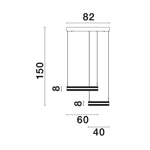 Závěsné LED svítidlo NOVA LUCE AGOS 124W 3000K 9054445 stmívatelné Triac (obrázek 4)