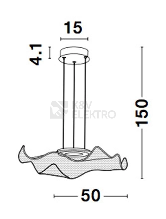 Obrázek produktu Závěsné LED svítidlo NOVA LUCE SIDERNO 15W 3000K 9054501 7