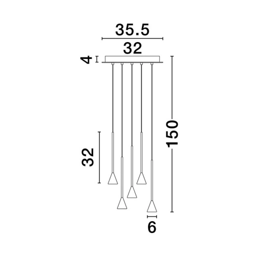 Závěsné LED svítidlo NOVA LUCE NET 27W 3000K 9060219 stmívatelné Triac (obrázek 5)