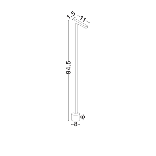 Sloupkové LED svítidlo NOVA LUCE PIPE 5W 3000K IP65 9060261 (obrázek 6)