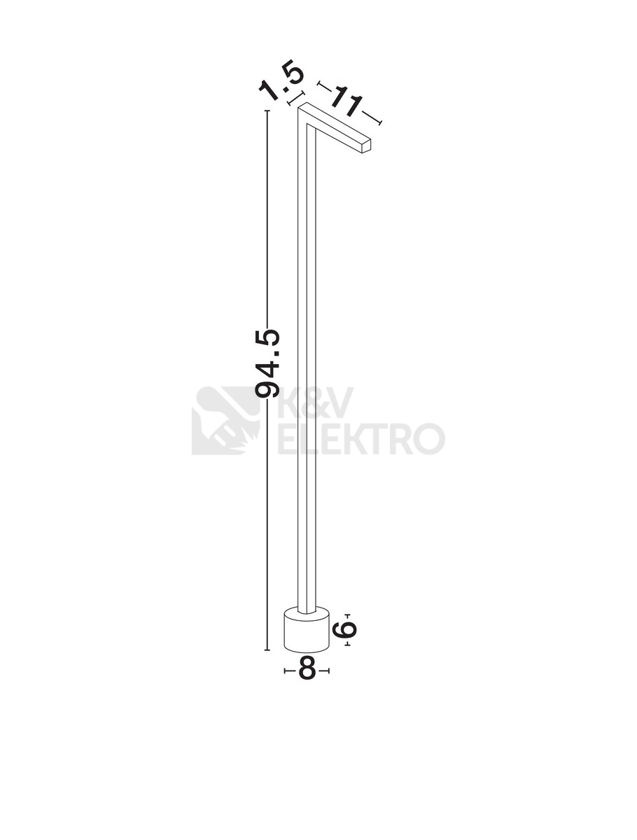 Obrázek produktu Sloupkové LED svítidlo NOVA LUCE PIPE 5W 3000K IP65 9060261 5
