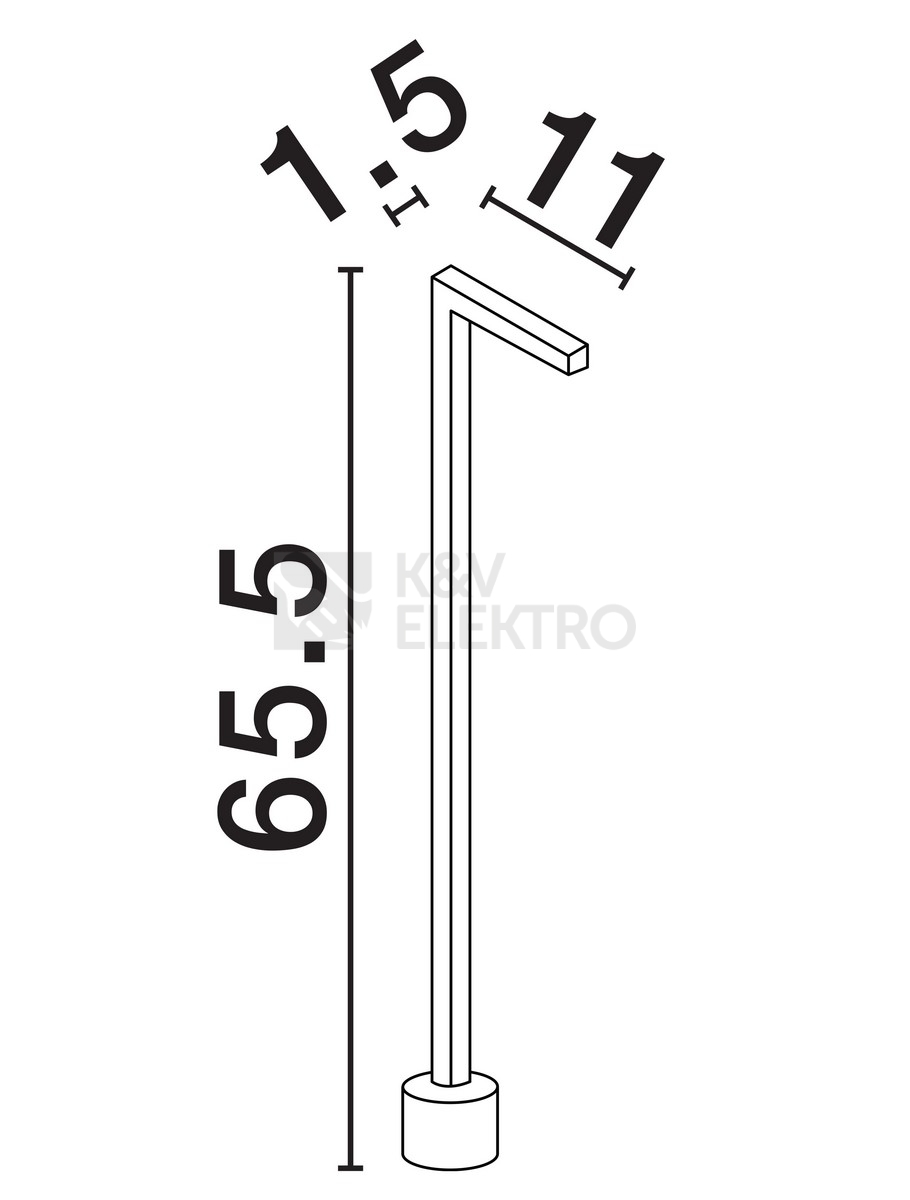 Obrázek produktu Sloupkové LED svítidlo NOVA LUCE PIPE 5W 3000K IP65 9060263 5