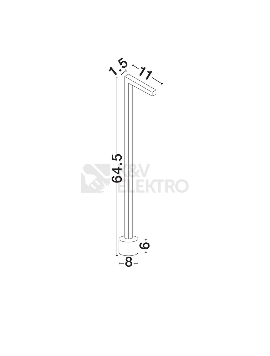 Obrázek produktu Sloupkové LED svítidlo NOVA LUCE PIPE 5W 3000K IP65 9060264 5