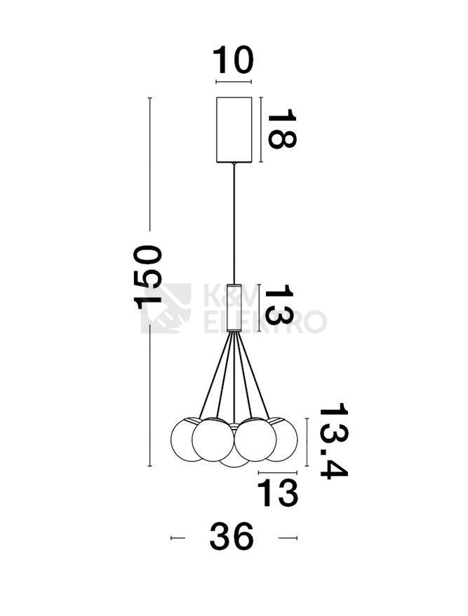 Obrázek produktu Závěsné LED svítidlo NOVA LUCE NUVOLE 49W 3000K 9061433 3