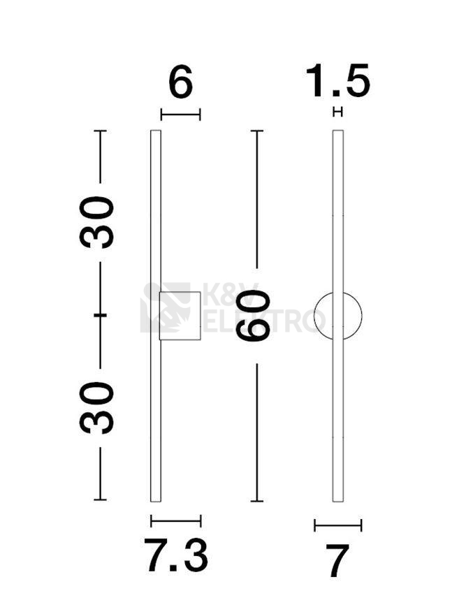 Obrázek produktu Nástěnné LED svítidlo NOVA LUCE ADEN 10W 3000K 9081102 2