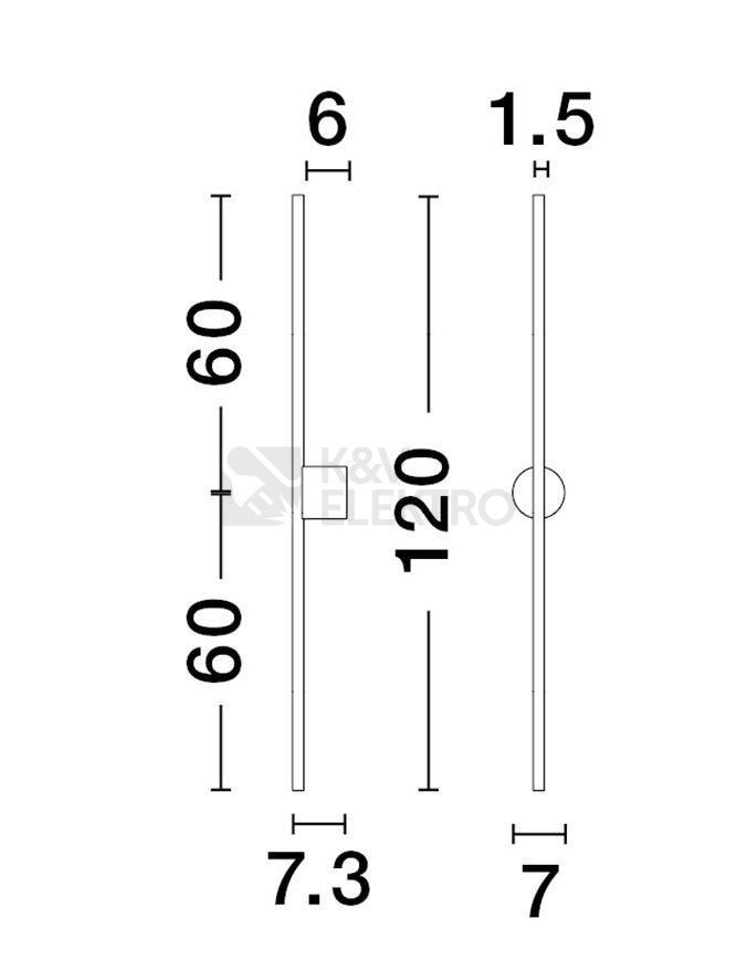 Obrázek produktu Nástěnné LED svítidlo NOVA LUCE ADEN 20W 3000K 9081103 2