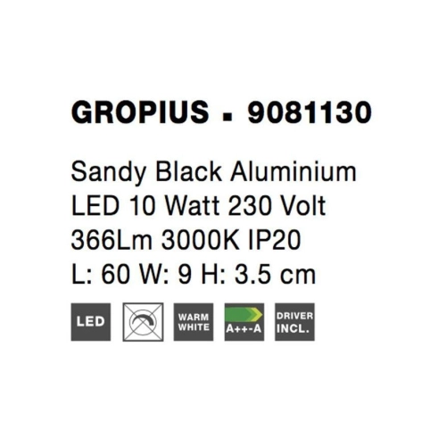 Nástěnné LED svítidlo NOVA LUCE GROPIUS 10W 3000K 9081130 (obrázek 9)