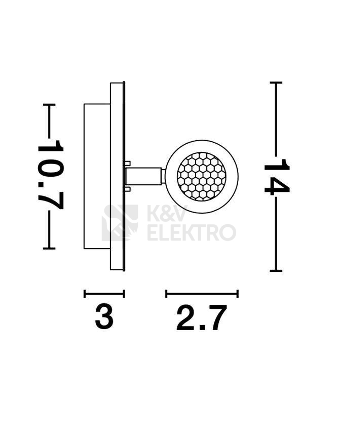 Obrázek produktu Nástěnné LED svítidlo NOVA LUCE PENOR 9W 3000K 9081222 9