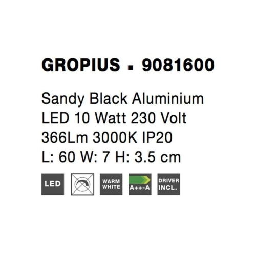 Nástěnné LED svítidlo NOVA LUCE GROPIUS 10W 3000K 9081600 (obrázek 9)